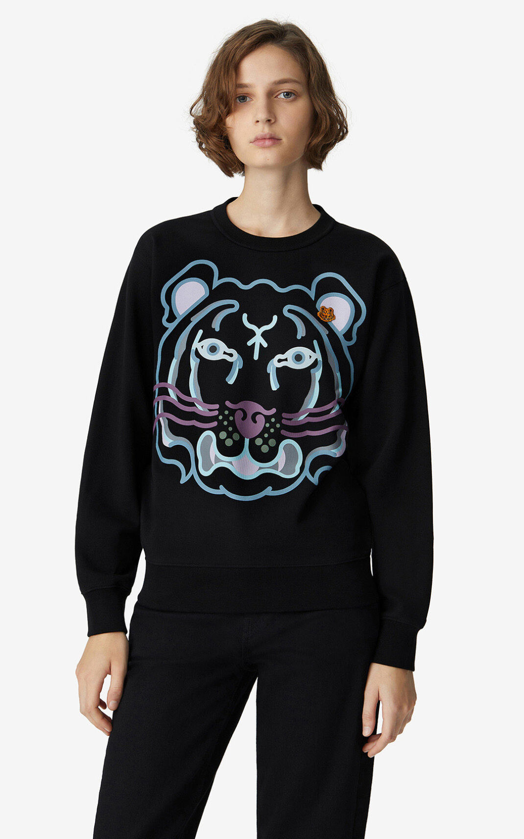 Kenzo K Tiger Sweatshirt Dame - Sort DK-951780